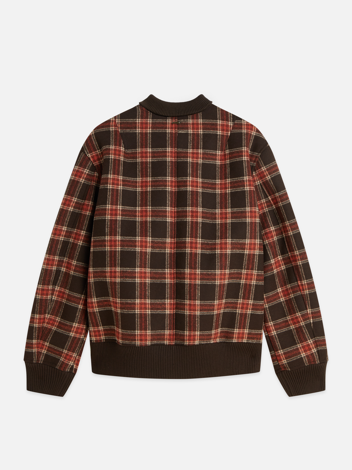 Rib Collar Plaid Jacket
