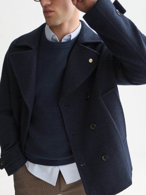 Tailored Wool-Blend Peacoat