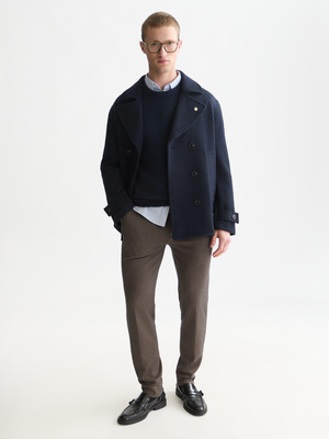 Tailored Wool-Blend Peacoat