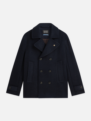 Tailored Wool-Blend Peacoat