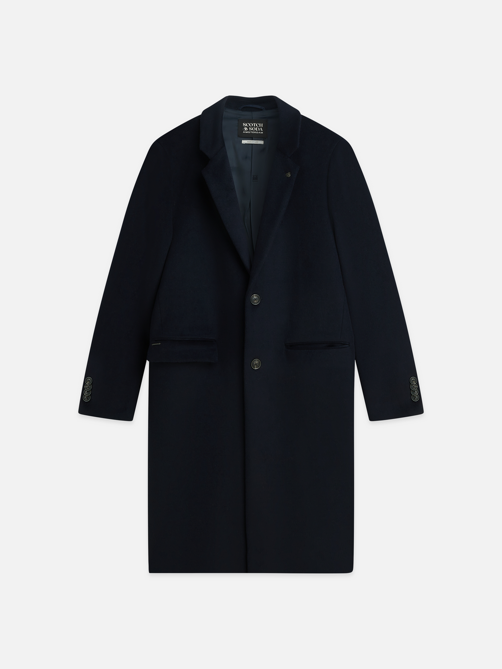 Tailored Wool-Blend Overcoat
