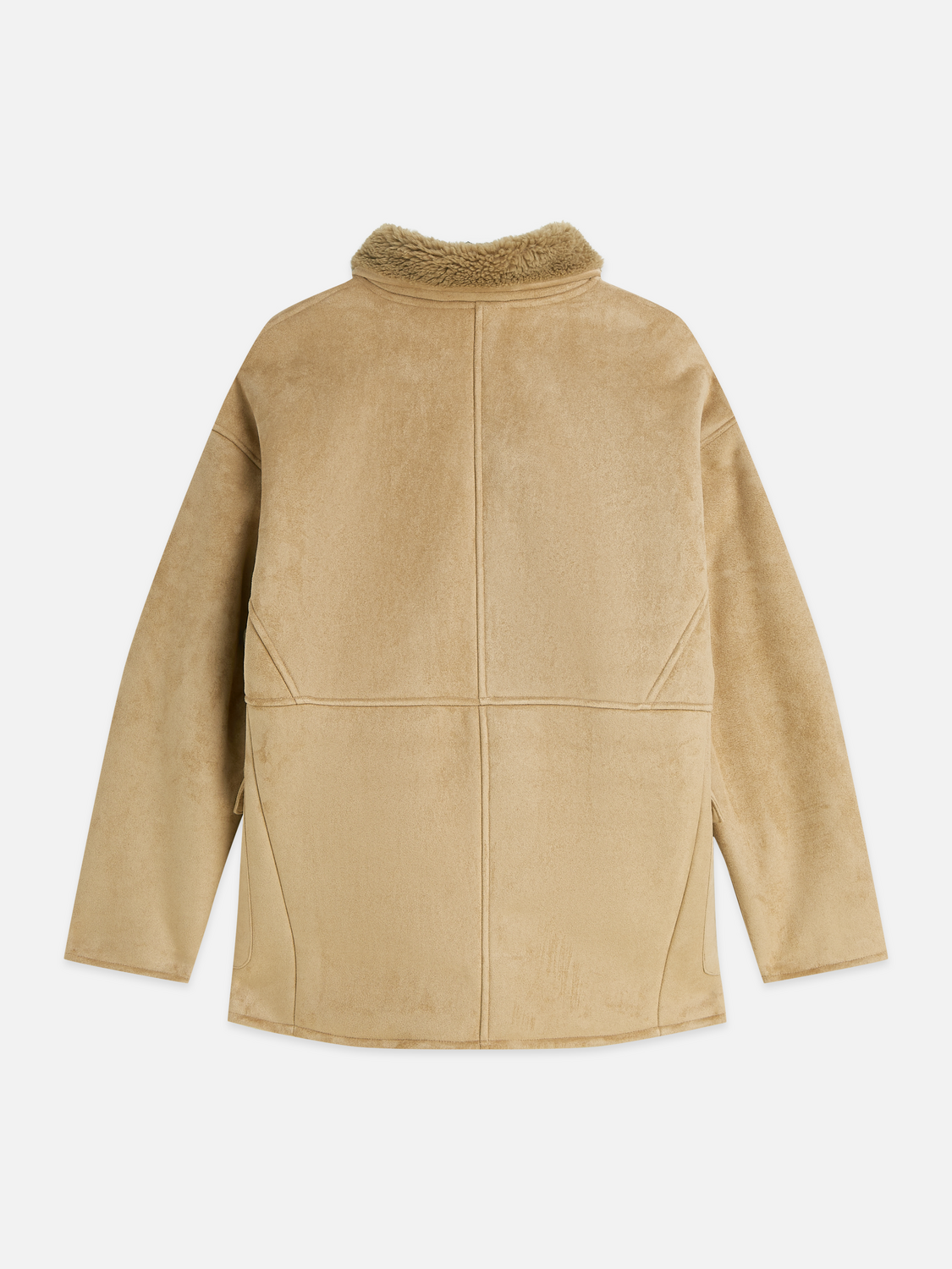 Faux Suede Shearling Jacket