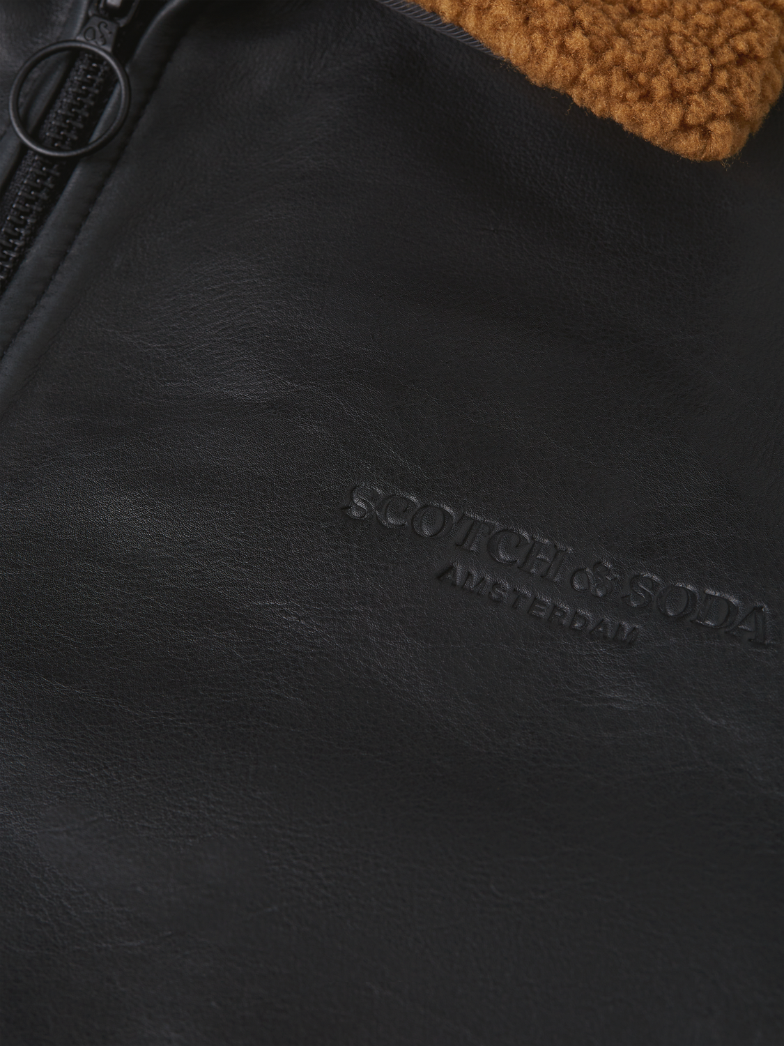 Leather Fleece-Lined Jacket