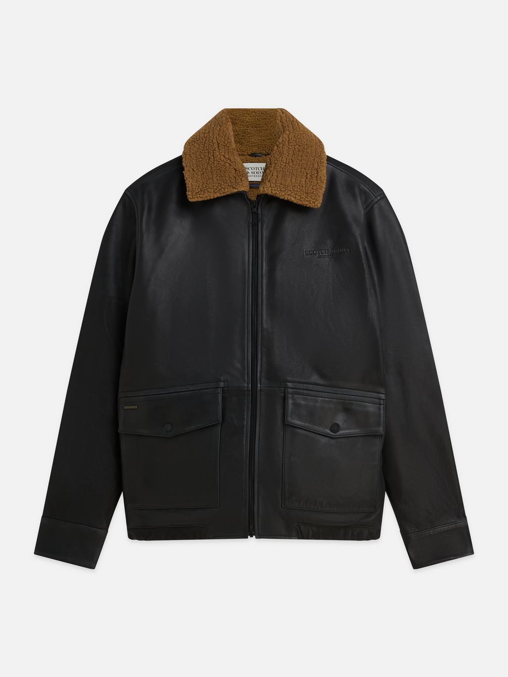 Leather Fleece-Lined Jacket