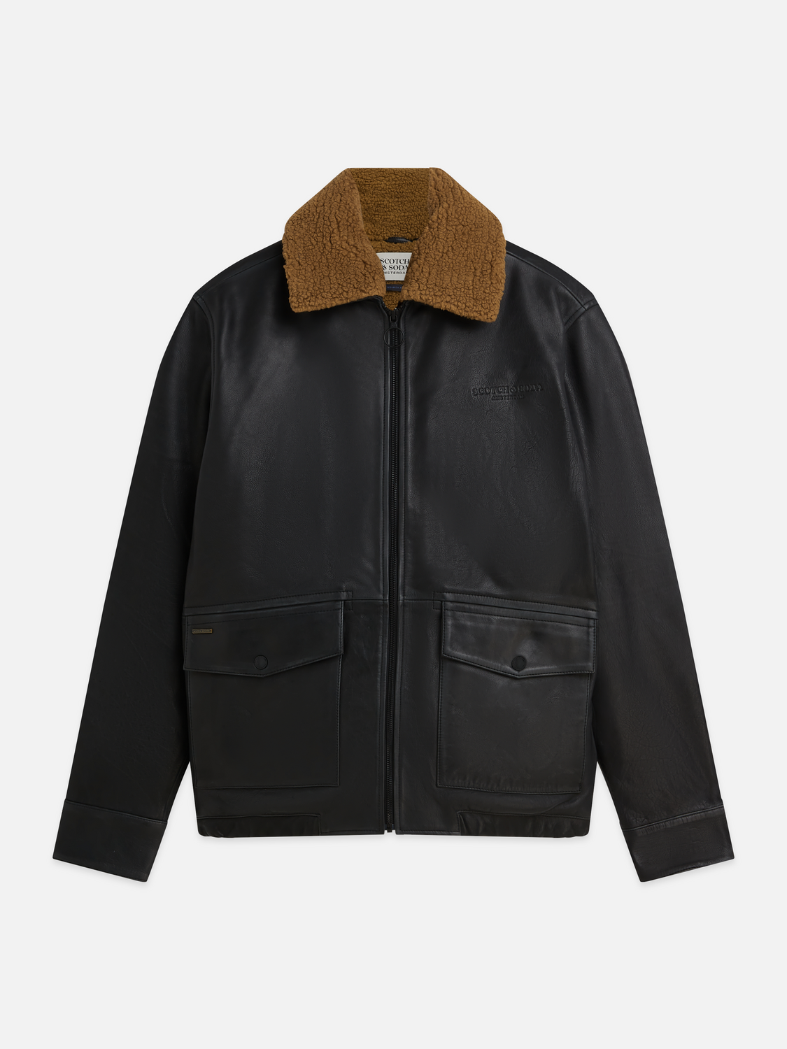 Leather Fleece-Lined Jacket