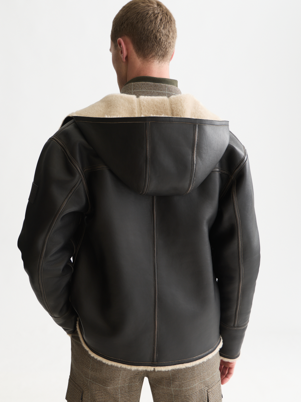 Hooded Flight Leather Jacket