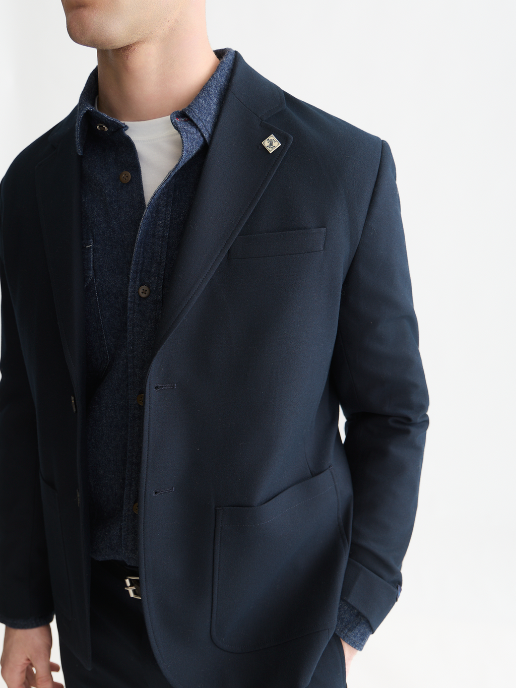Tate Unconstructed Wool-Blend Blazer