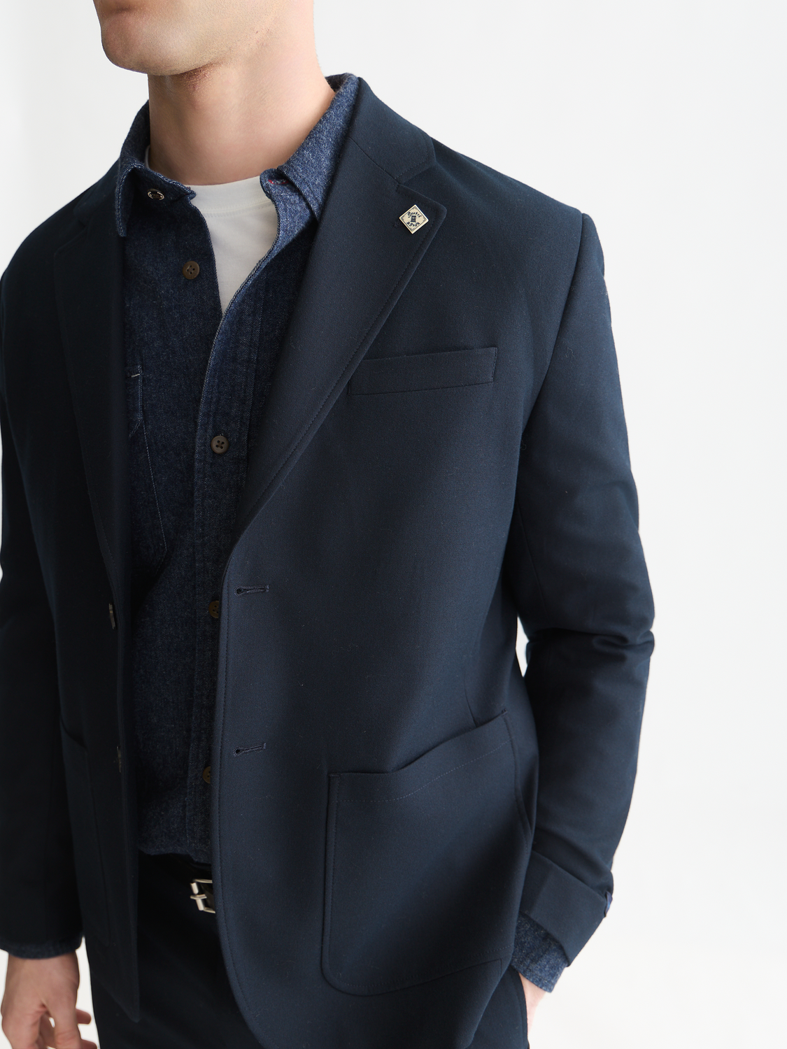 Tate Unconstructed Wool-Blend Blazer