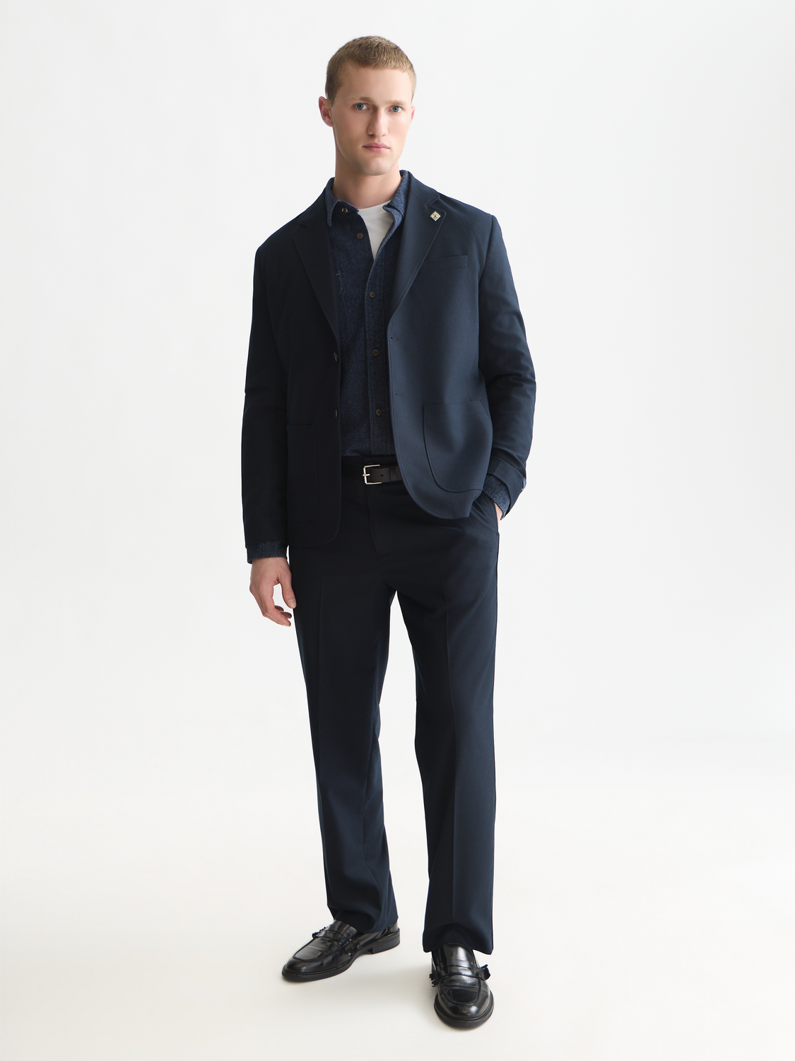Tate Unconstructed Wool-Blend Blazer