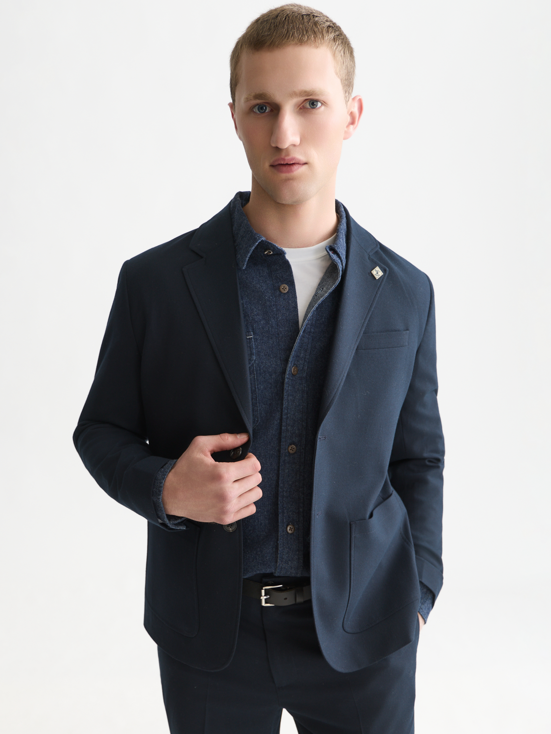 Tate Unconstructed Wool-Blend Blazer