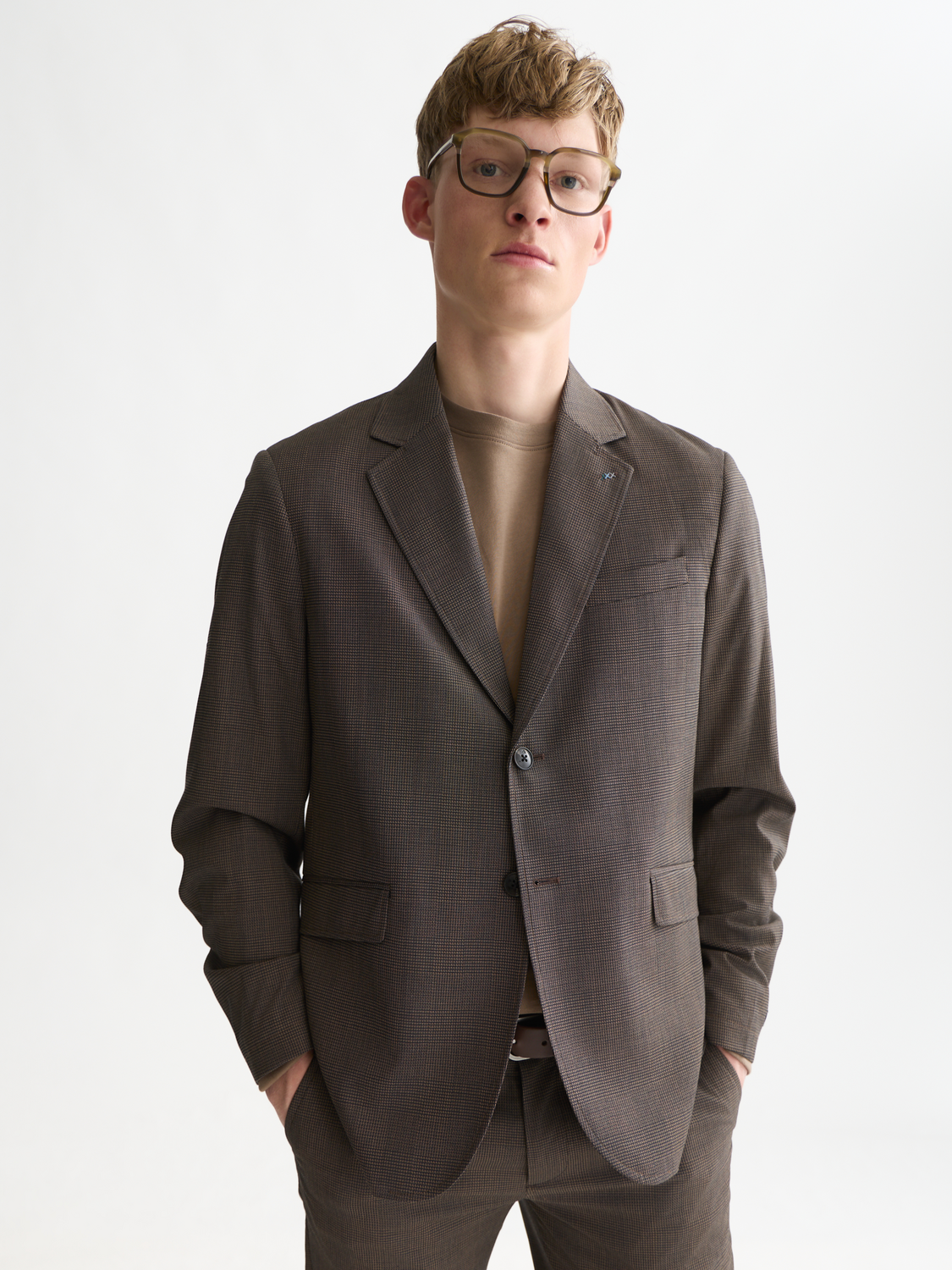 Tate Unconstructed Yarn-Dyed Regular-Fit Blazer