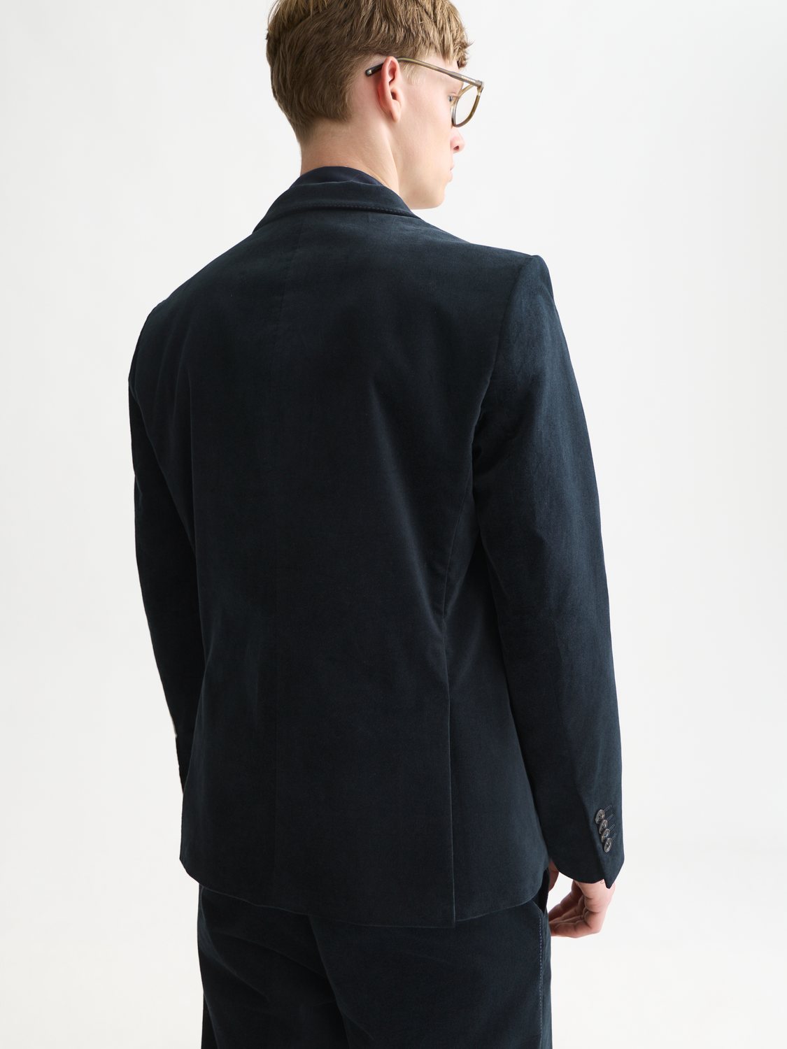 Pierce Embroidered Velvet Peak Lapel Blazer