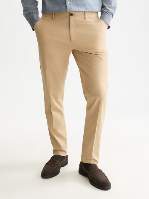 Stuart Crinkled Cotton-Blend Chino