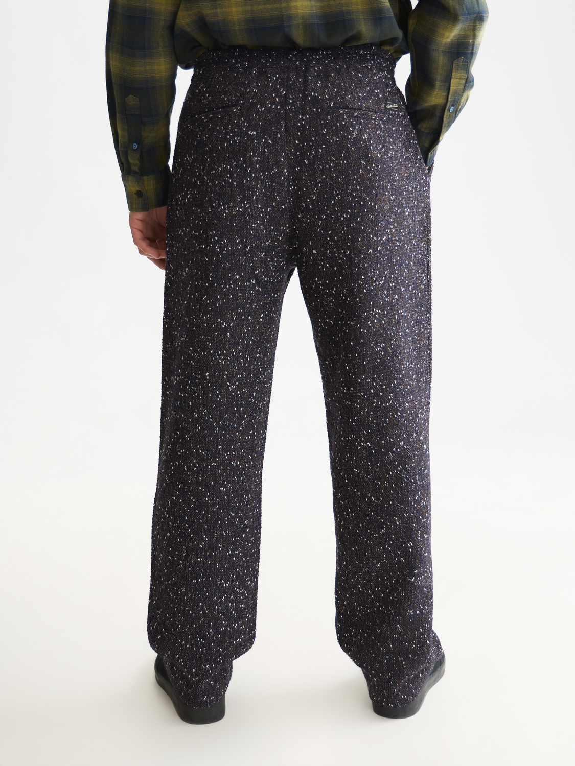 Oliver Wool-Blend Tweed Pleated Pants