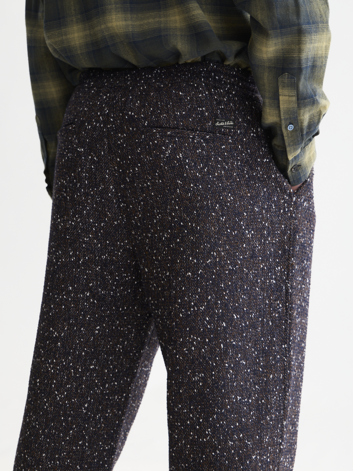 Oliver Wool-Blend Tweed Relaxed Straight Pant