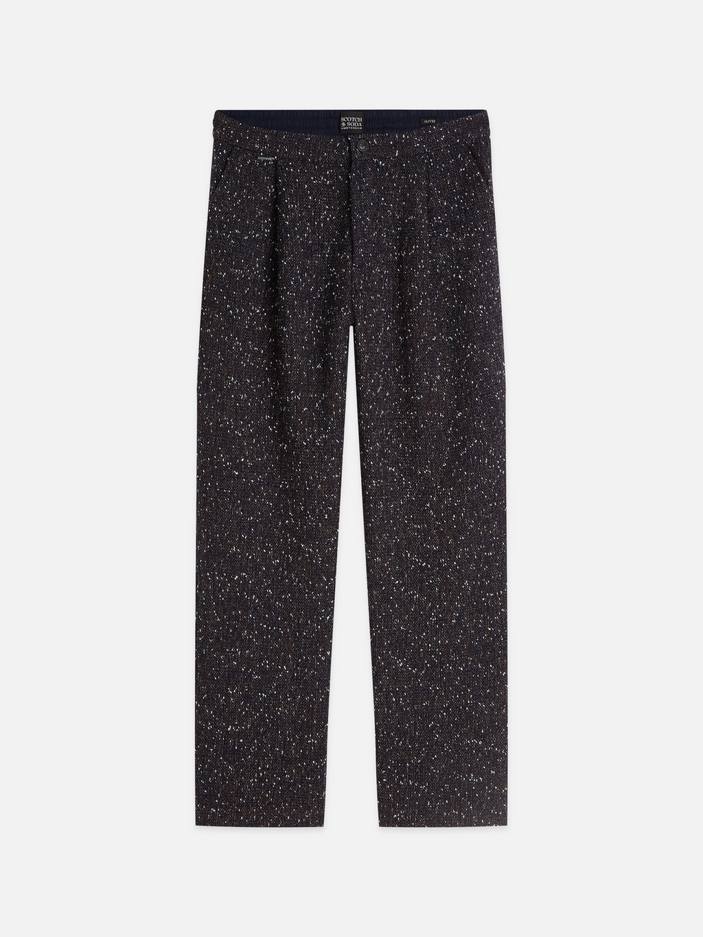 Oliver Wool-Blend Tweed Relaxed Straight Pant