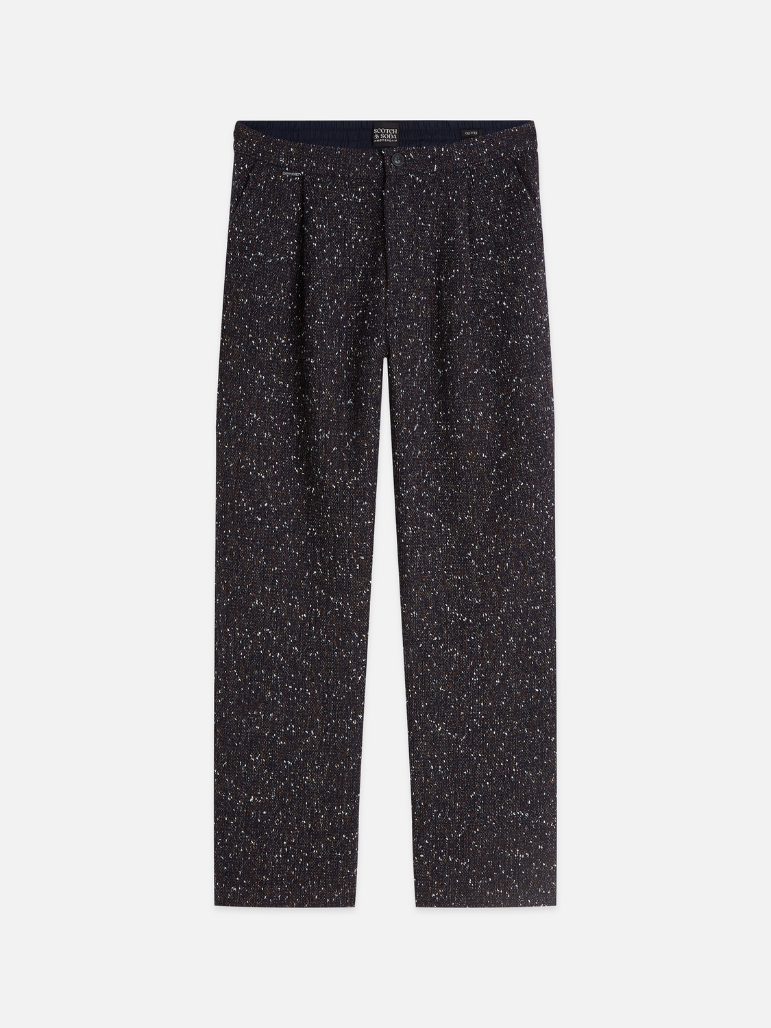 Oliver Wool-Blend Tweed Relaxed Straight Pant