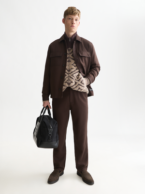 Harper Wool-Blend Embroidered Work Pant