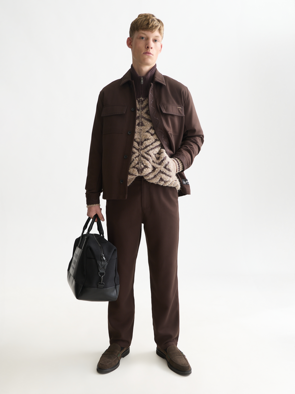 Harper Wool-Blend Embroidered Work Pant