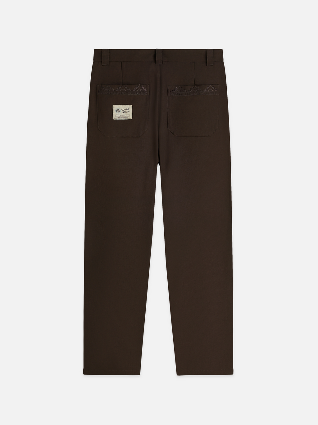 Harper Embroidered Wool-Blend Worker Pant