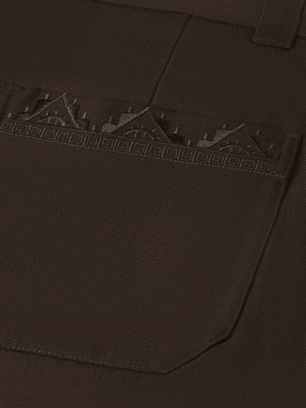 Harper Wool-Blend Embroidered Work Pant