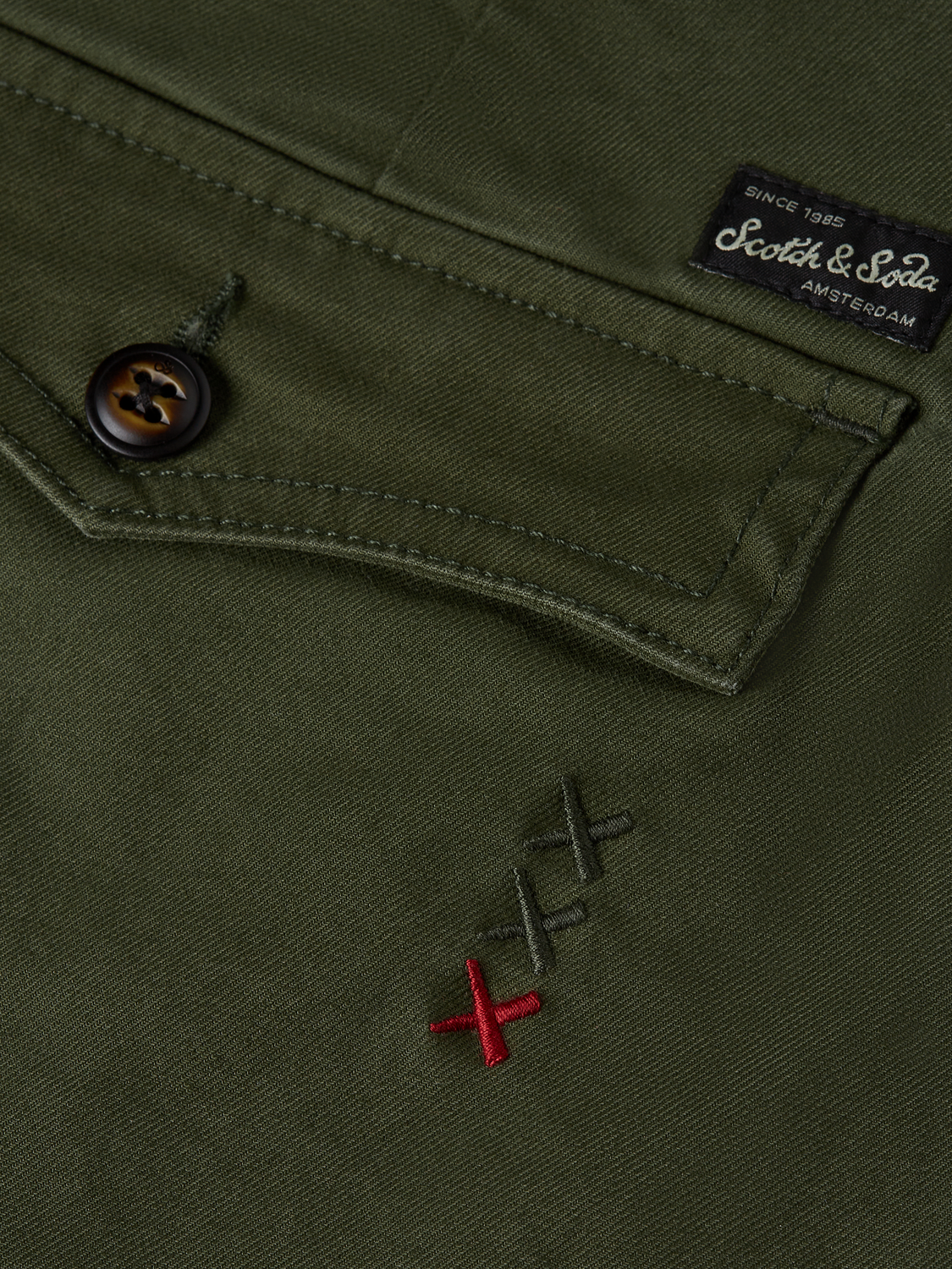 Pitch Peached Cotton-Blend Chino