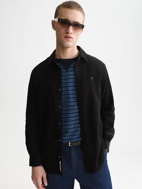 Feincord-Hemd im Regular Fit