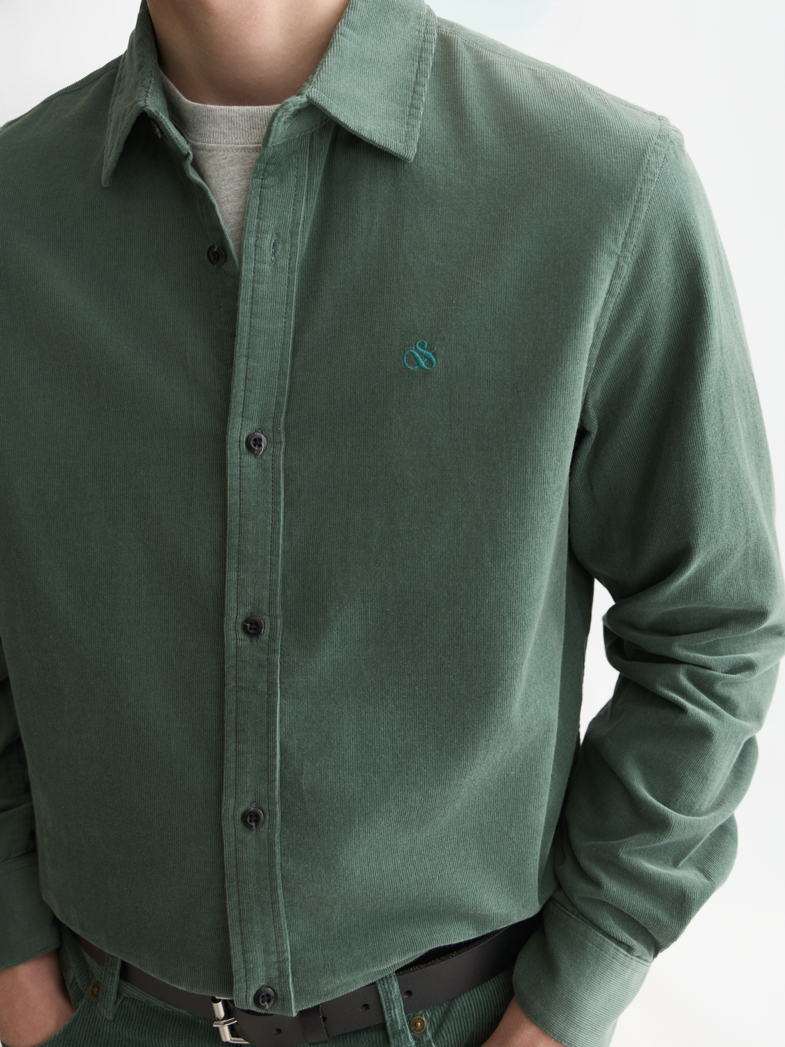 Fine Corduroy Regular-Fit Shirt