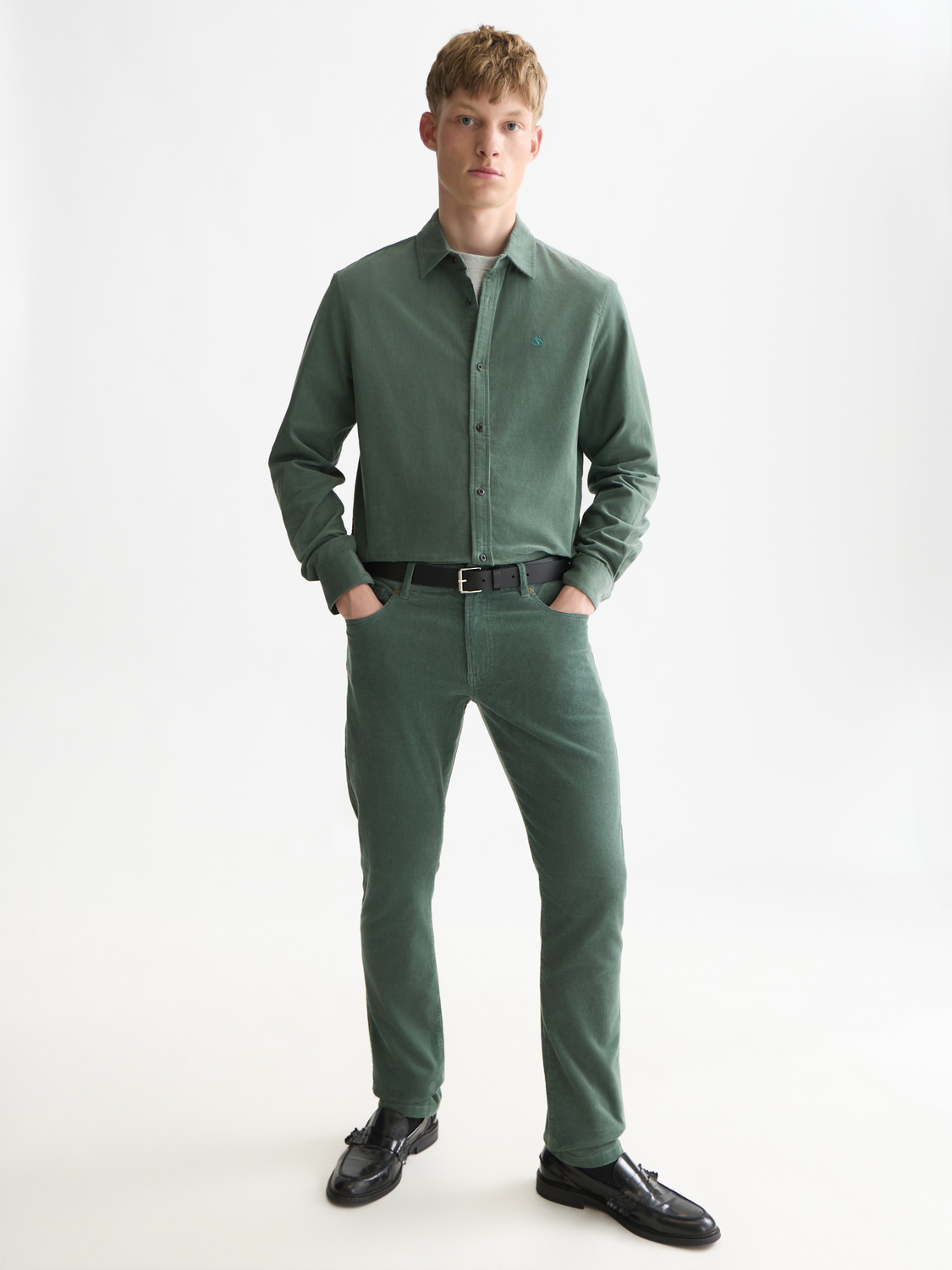 Fine Corduroy Regular-Fit Shirt