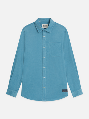 Chemise régulière en velours côtelé