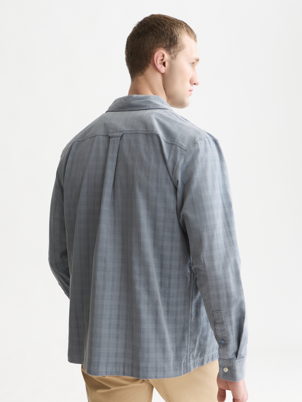 Corduroy Checked Relaxed-Fit Shirt