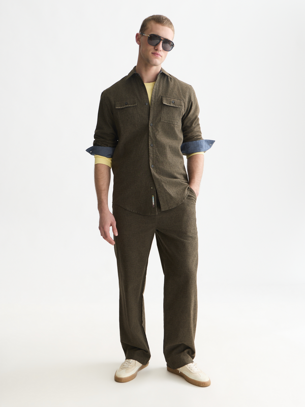 Chemise Coupe Droite Mélange