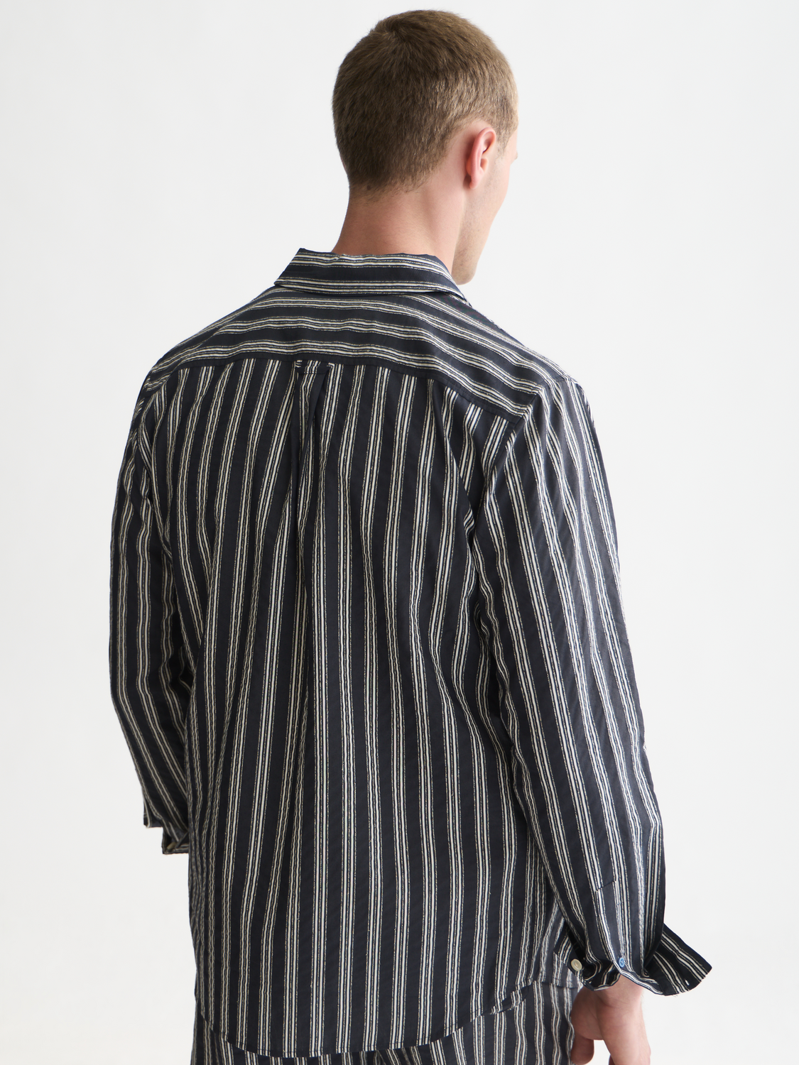 Textured Striped Regular-Fit Shirt