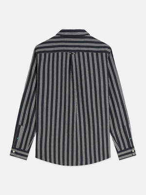 Textured Striped Regular-Fit Shirt