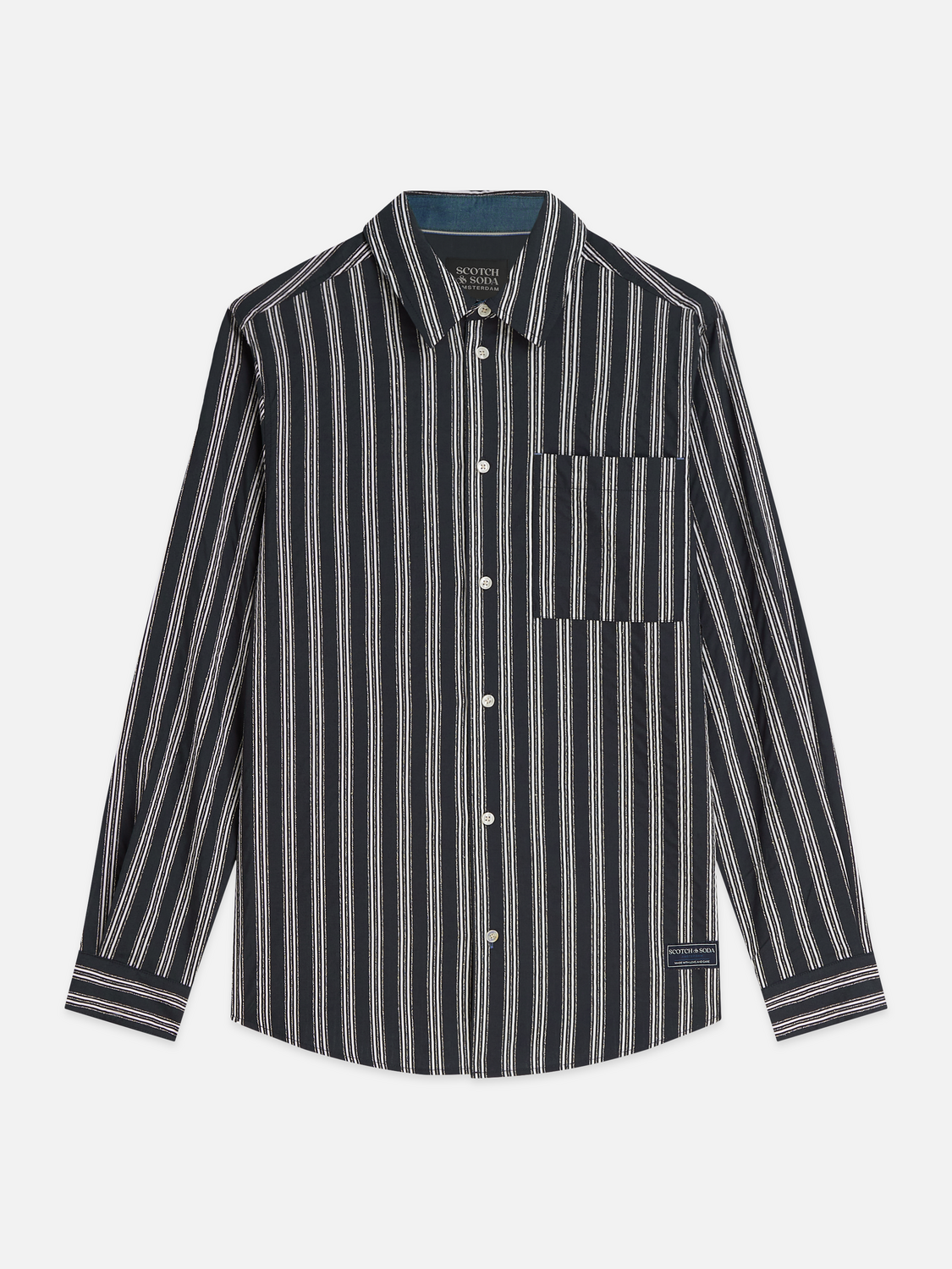 Textured Striped Regular-Fit Shirt