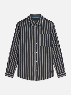 Textured Striped Regular-Fit Shirt