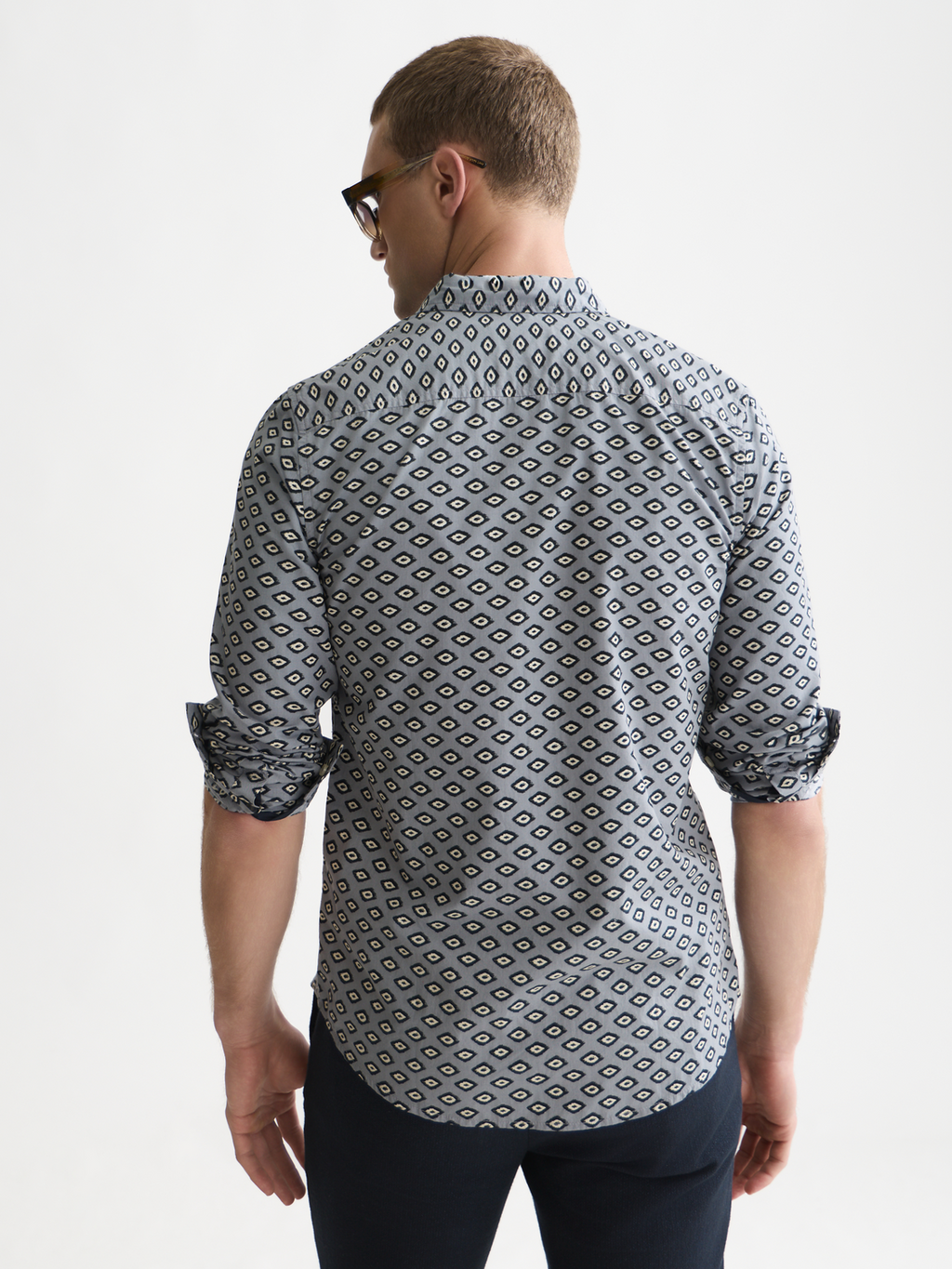 Micro Printed Slim-Fit Shirt