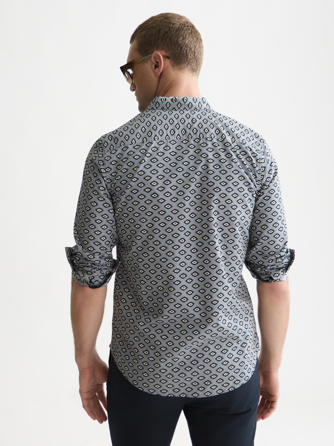 Micro Printed Slim-Fit Shirt