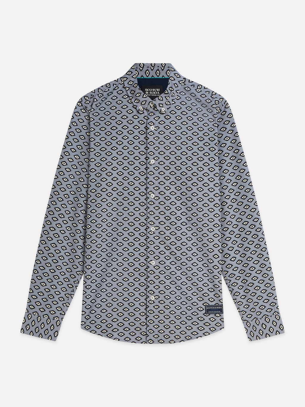 Micro Printed Slim-Fit Shirt
