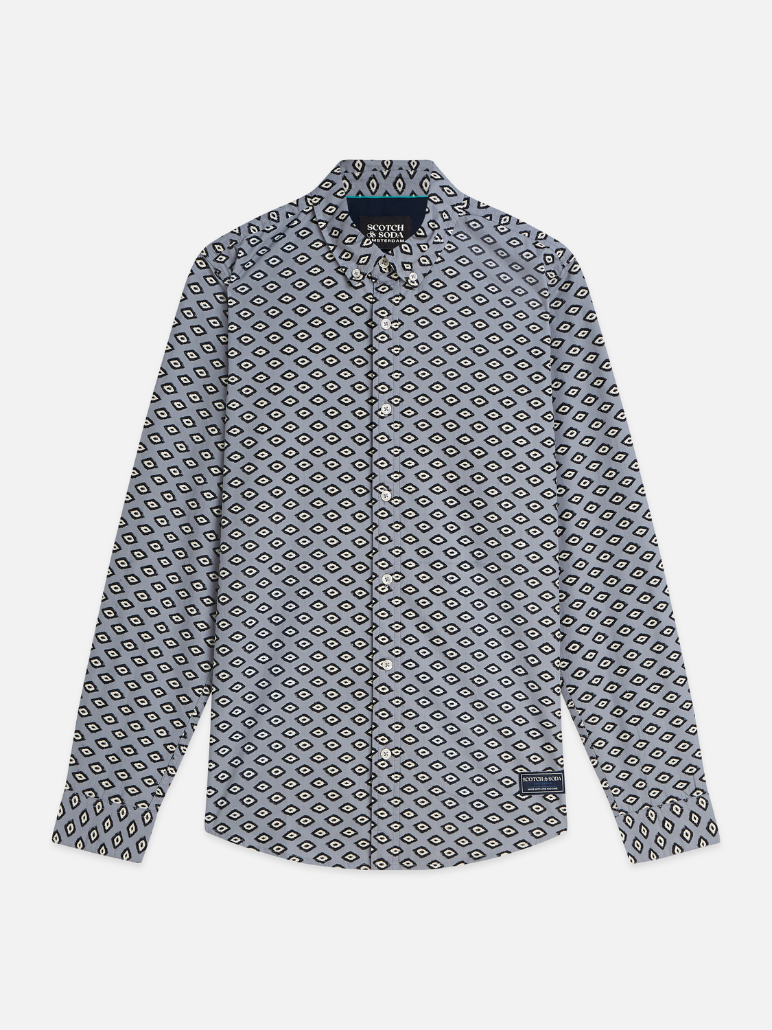 Micro Printed Slim-Fit Shirt