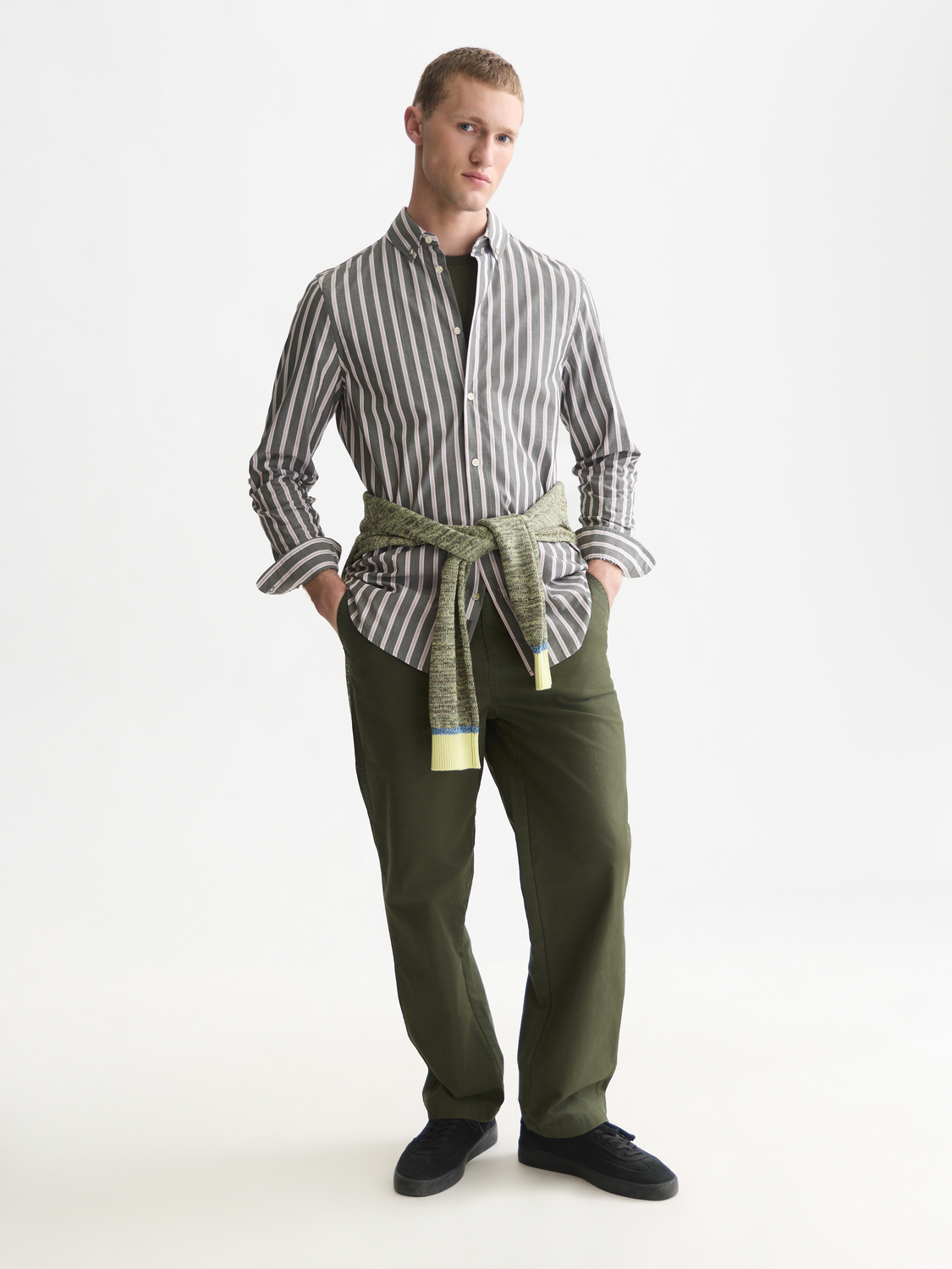 Yarn-Dyed Striped Regular-Fit Shirt