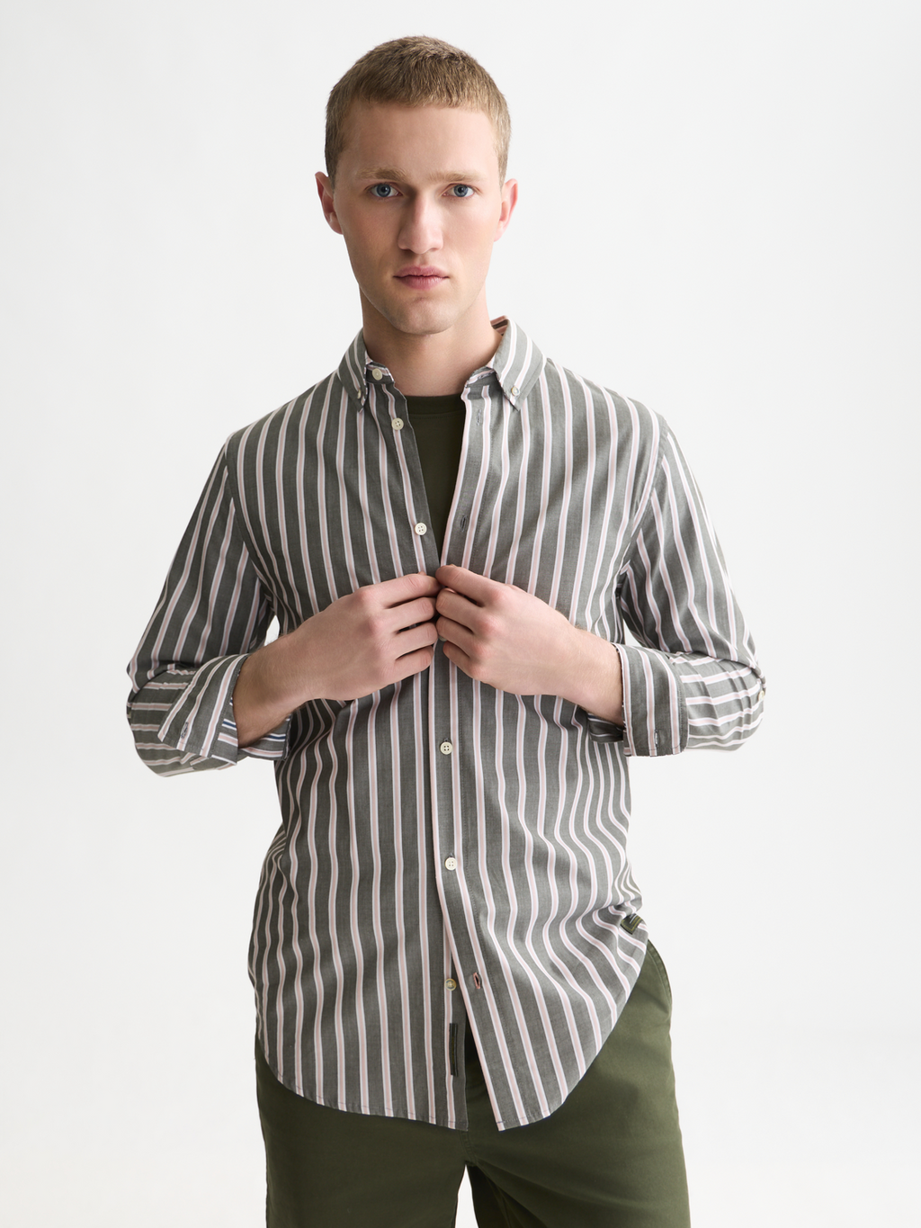 Yarn-Dyed Striped Regular-Fit Shirt