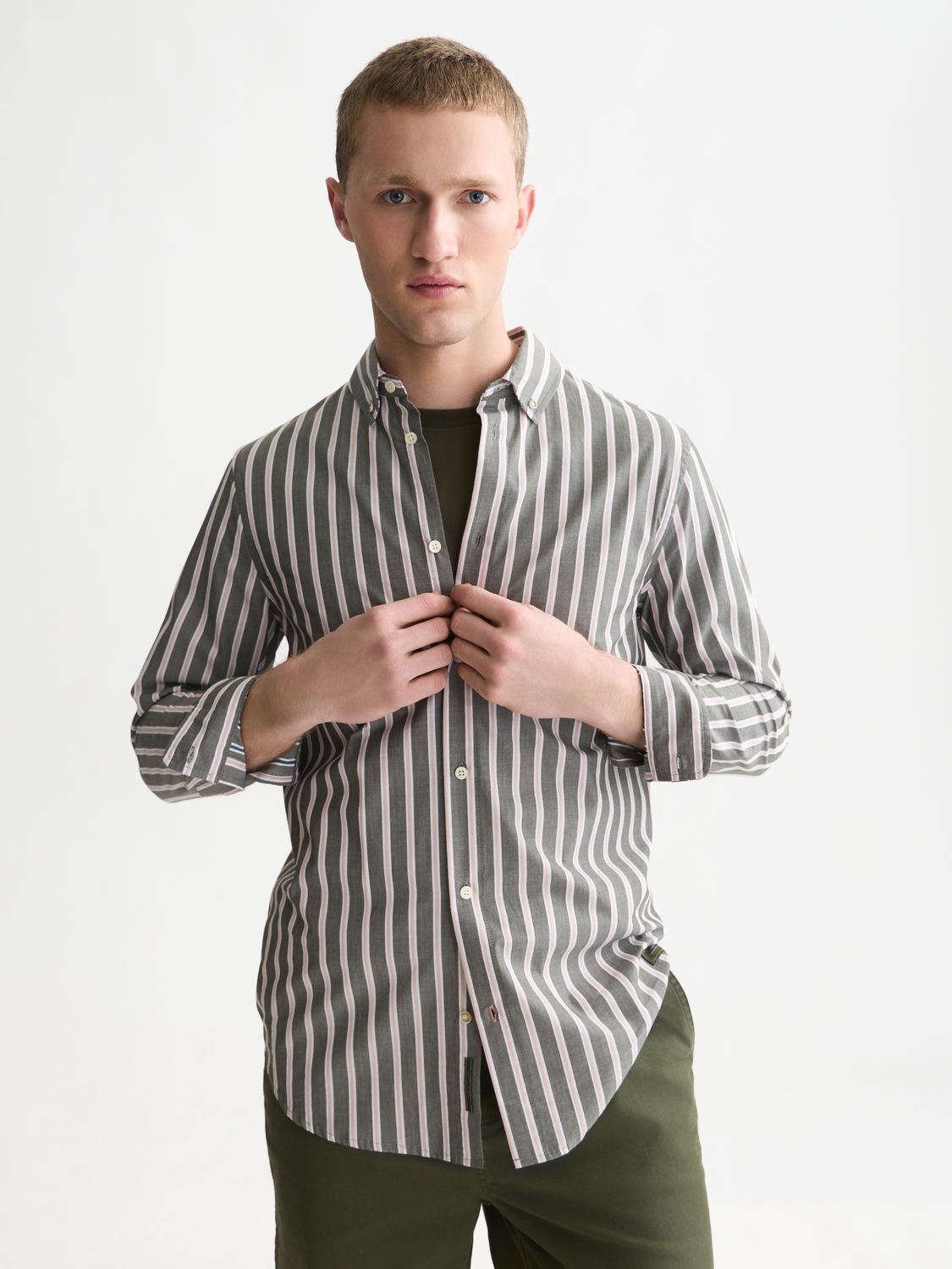 Yarn-Dyed Striped Regular-Fit Shirt