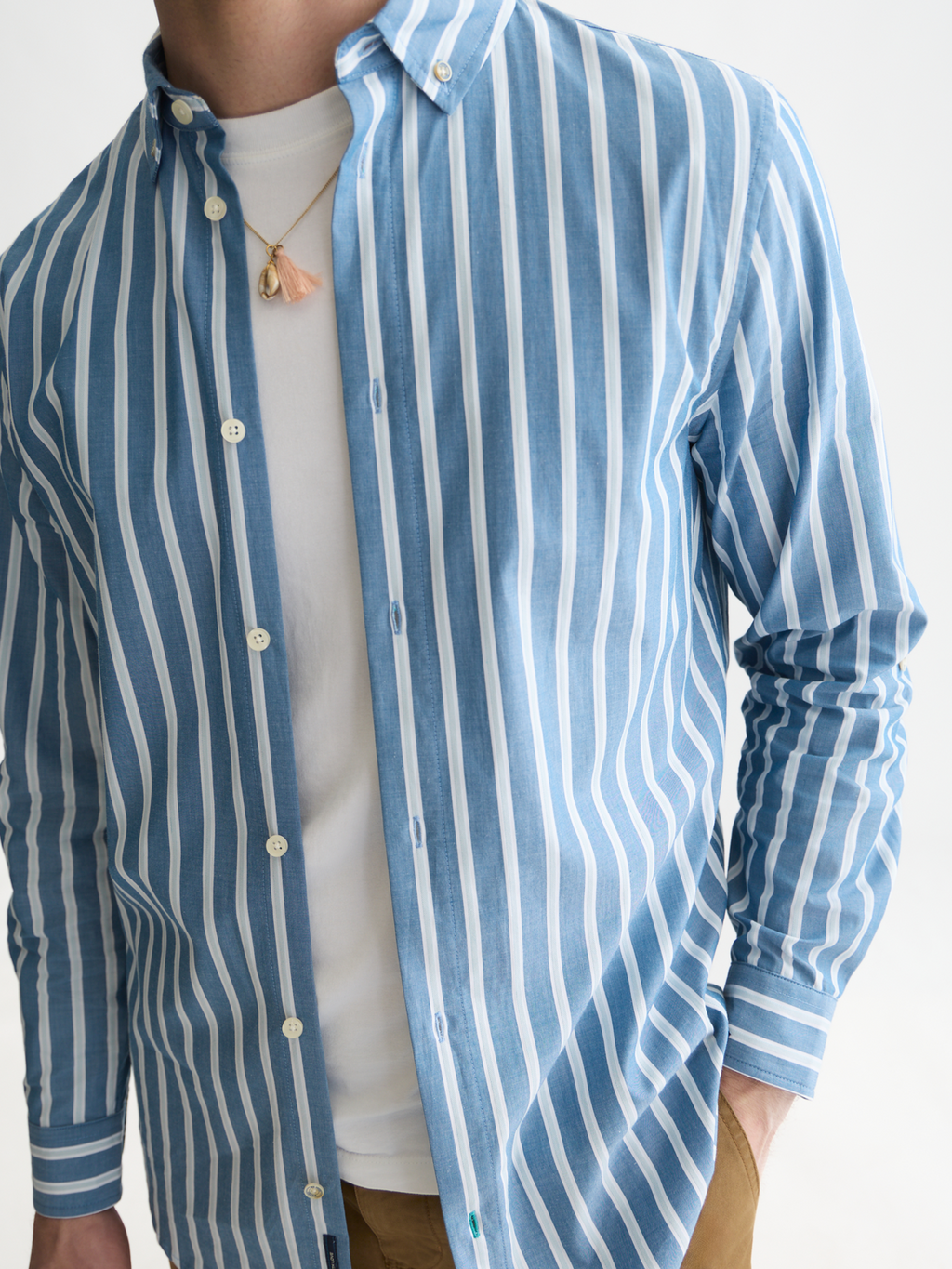 Yarn-Dyed Striped Regular-Fit Shirt