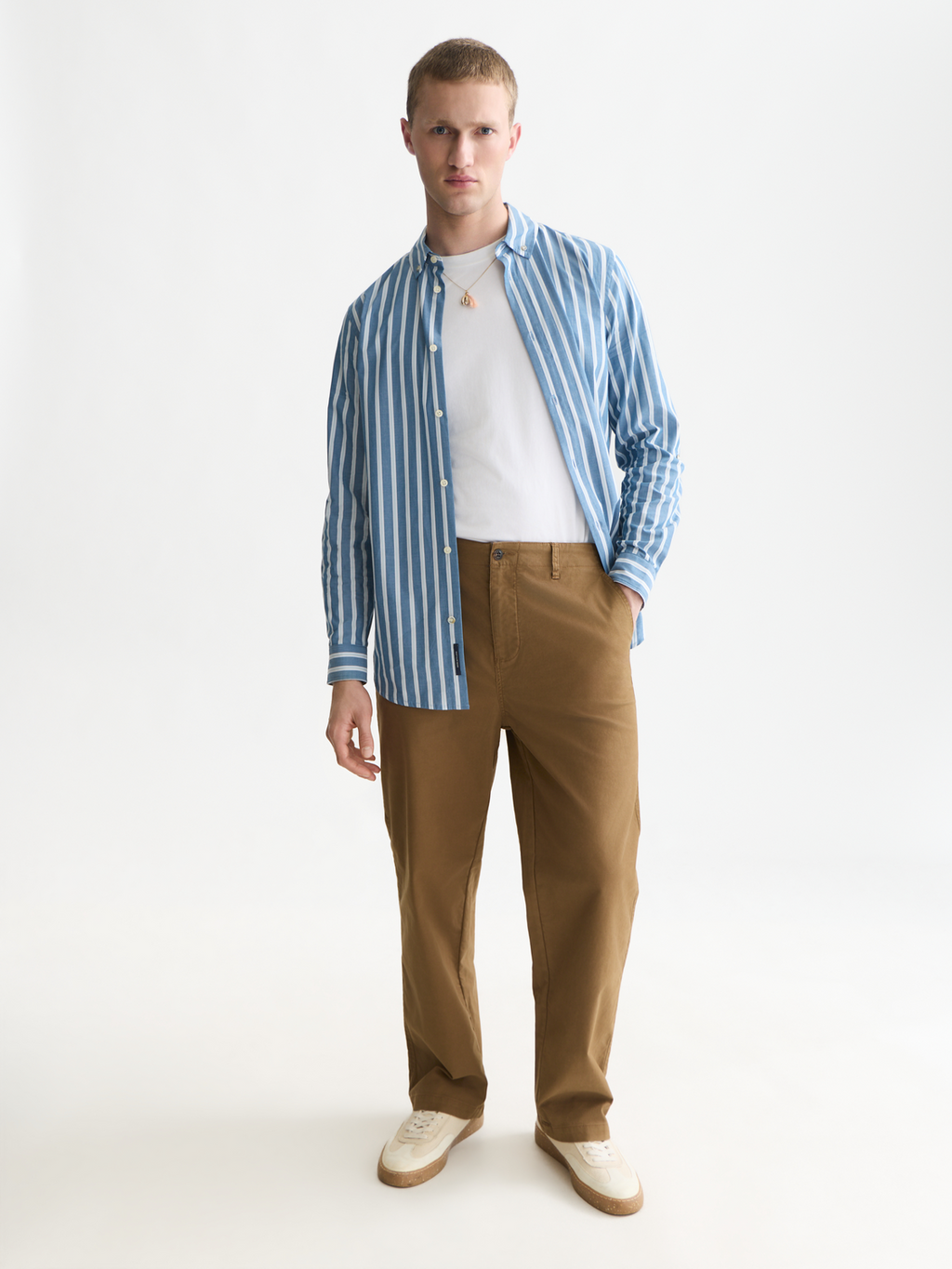 Yarn-Dyed Striped Regular-Fit Shirt