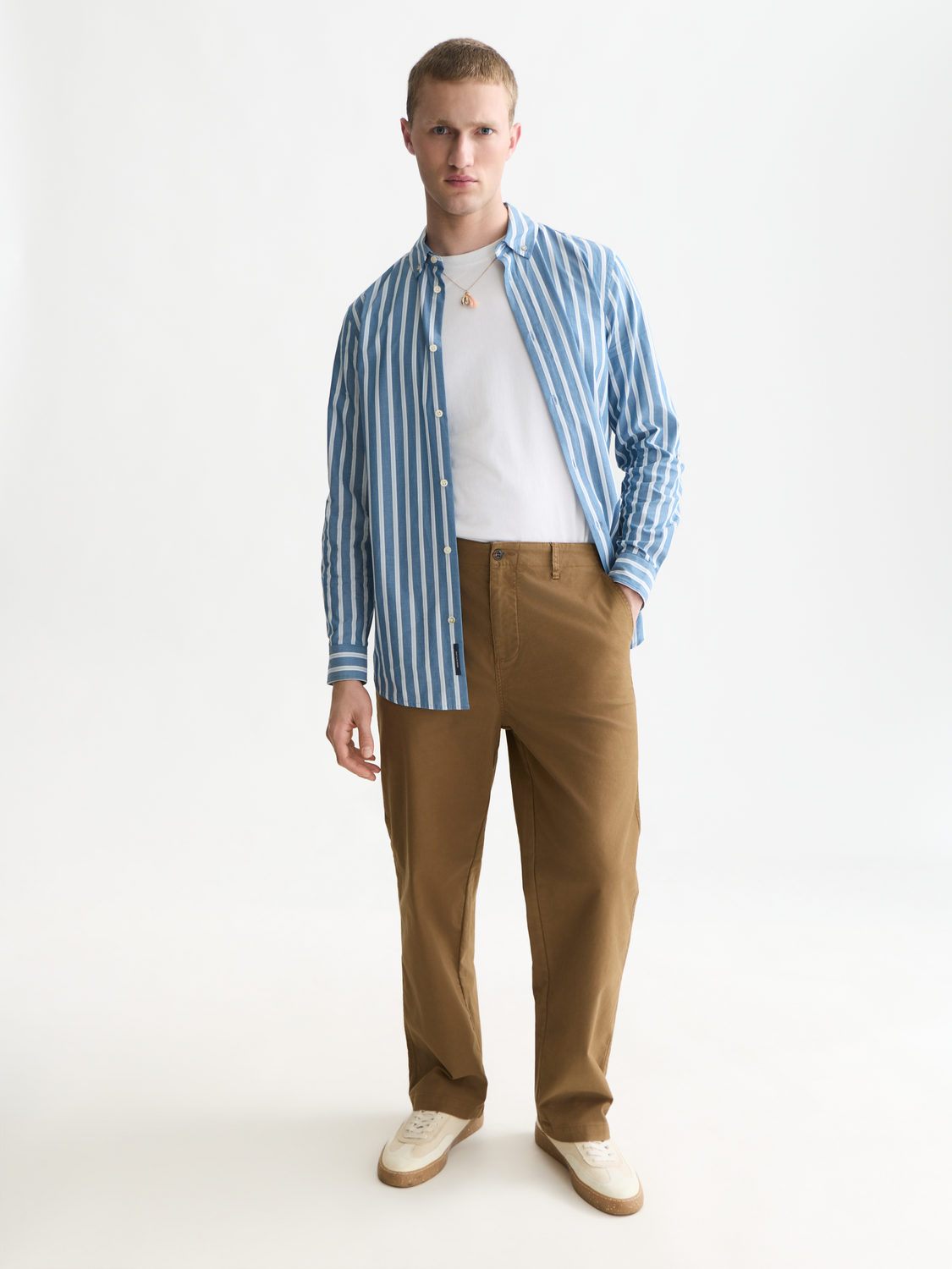 Yarn-Dyed Striped Regular-Fit Shirt