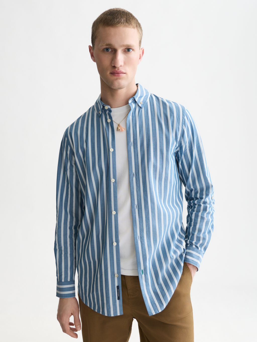 Yarn-Dyed Striped Regular-Fit Shirt