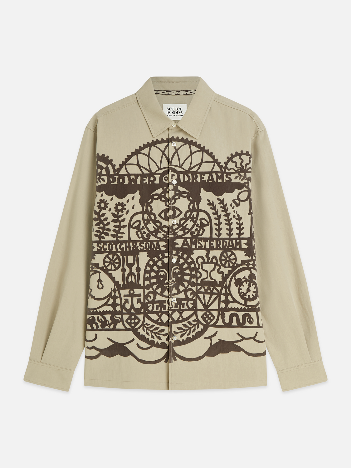 Flock Printed Relaxed-Fit Shirt
