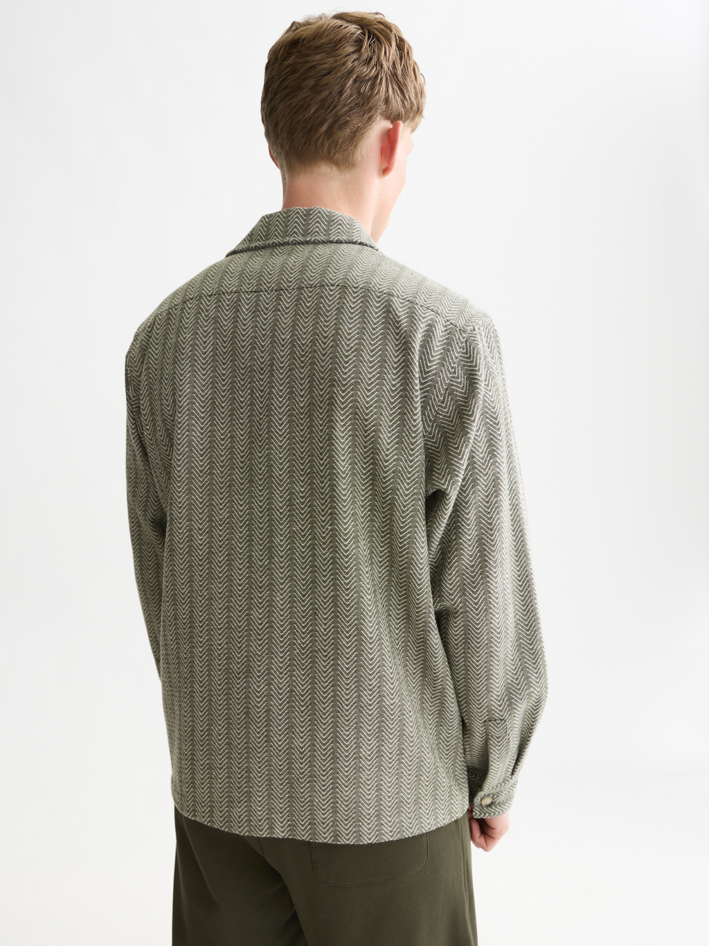 Jacquard Wool-Blend Relaxed Shirt