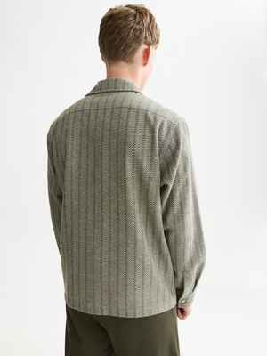 Jacquard Wool-Blend Relaxed Shirt
